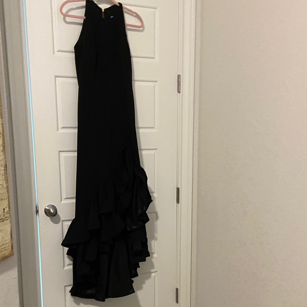 Betsy & Adam Black Ruffled Dress